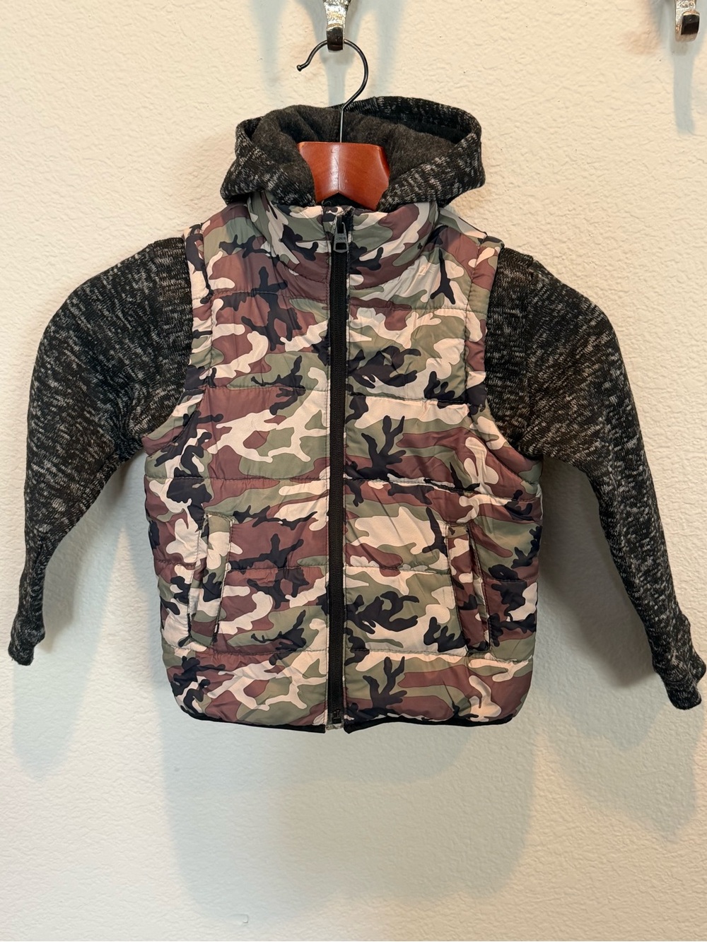 Joe's Jeans camo puffer hooded jacket
